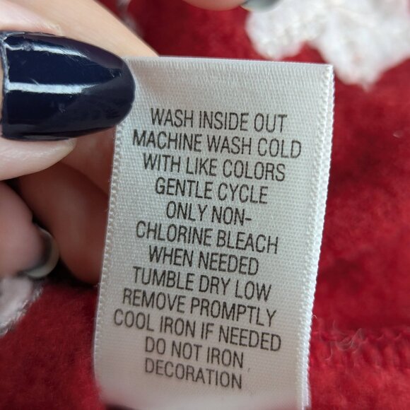 Croft & Barrow Festive Red Zip Front Fleece Jacket Snowflake Design Size PXL - Picture 11 of 15